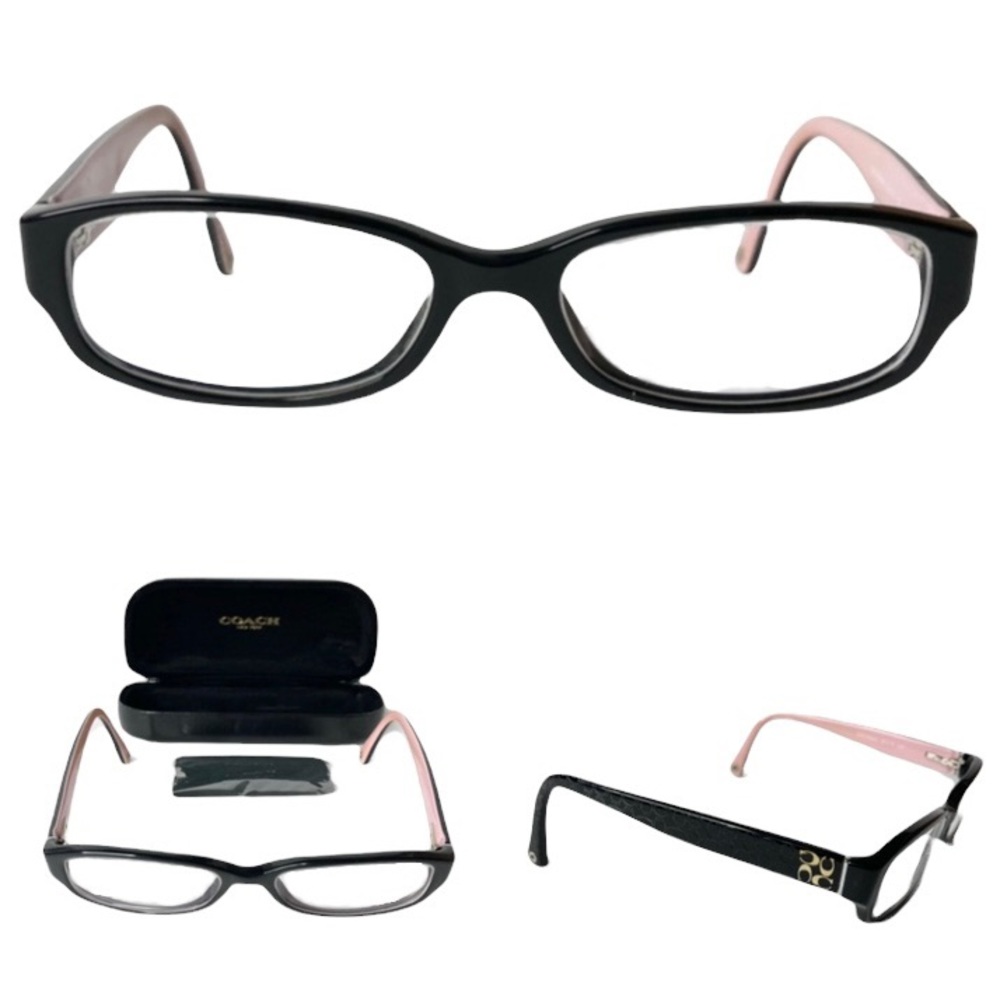 COACH Emily Pink & Black HC 6001 RX-Lens Glasses & Case with NEW Lens Cloth